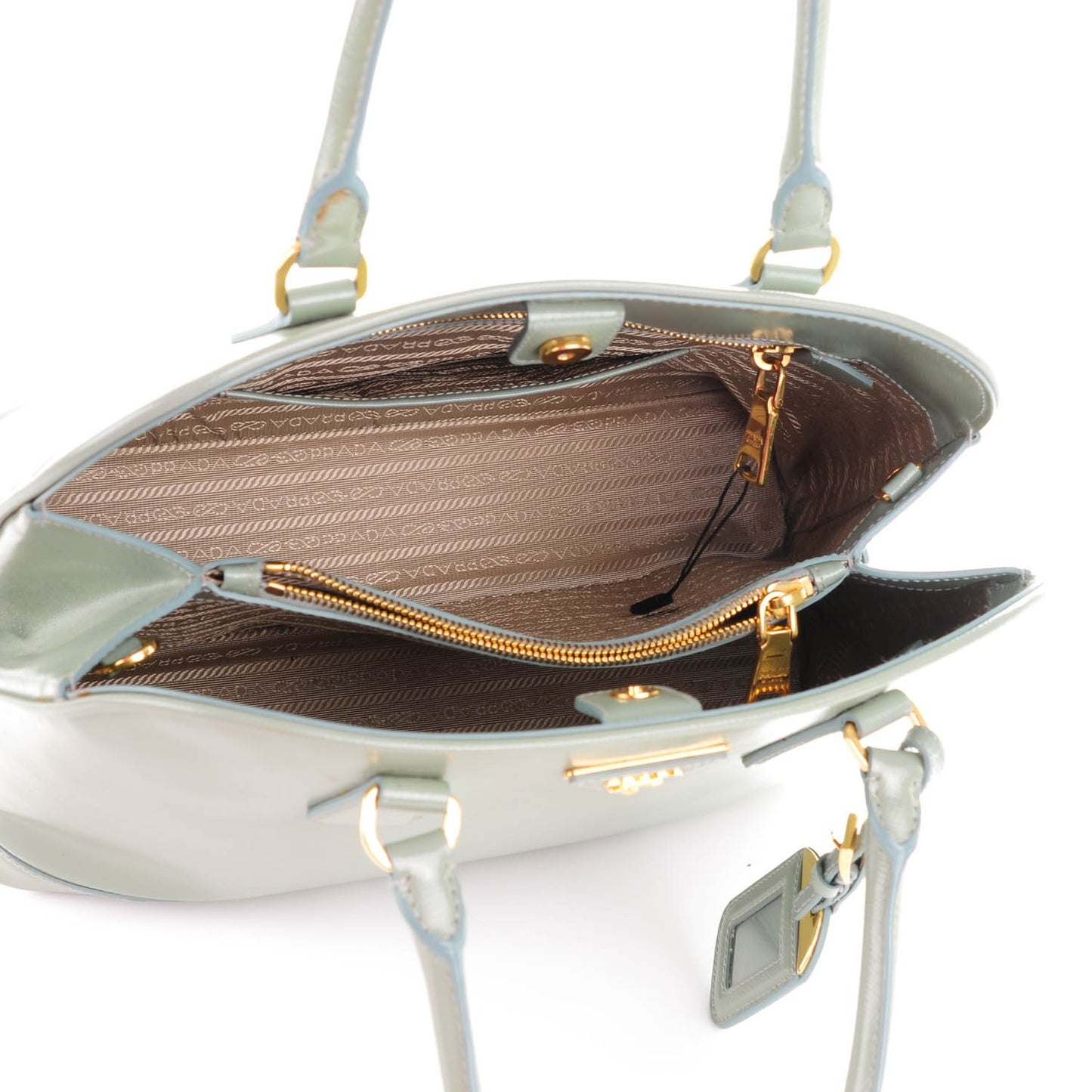 Saffiano Vernice Open Promenade Tote Acquamarina