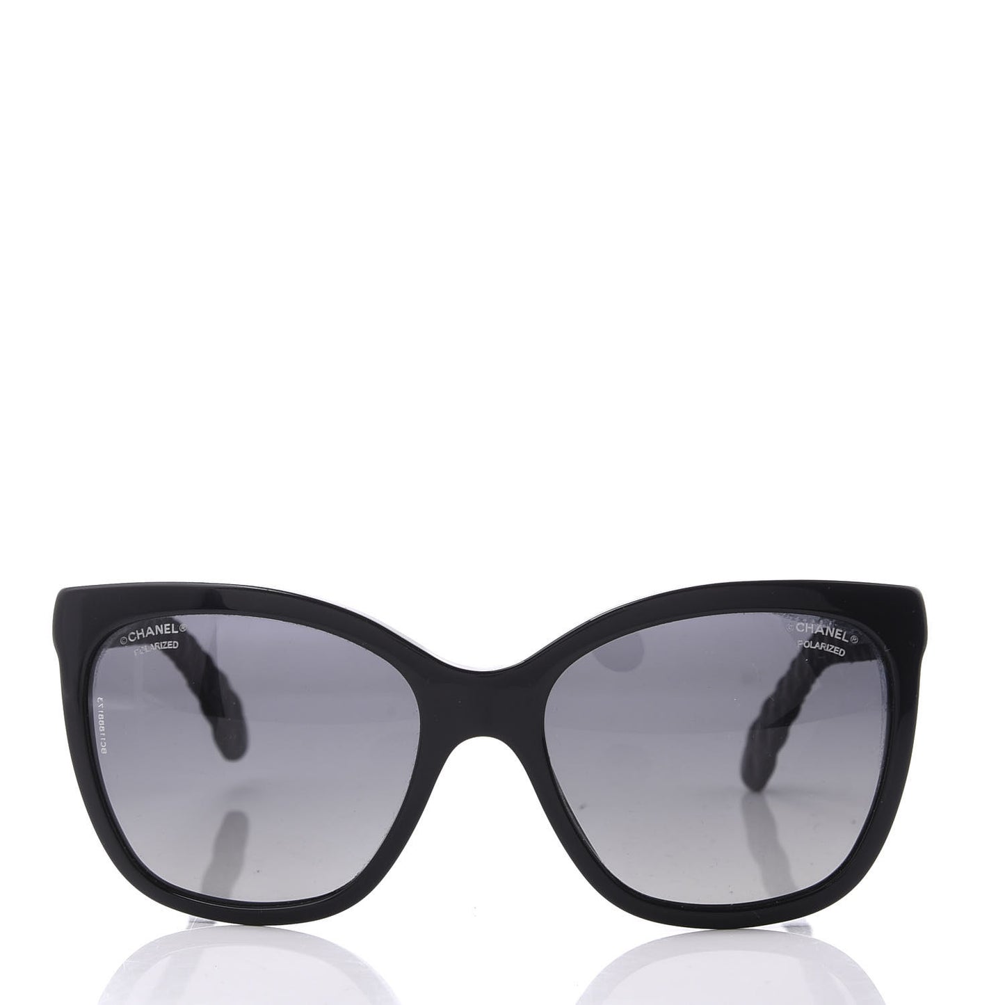 Acetate Quilted Polarized Butterfly CC Sunglasses 5288-Q Black