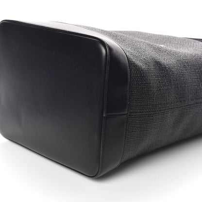 Saint Laurent Linen Canvas Teddy Shopping Bag Black 7 of 11