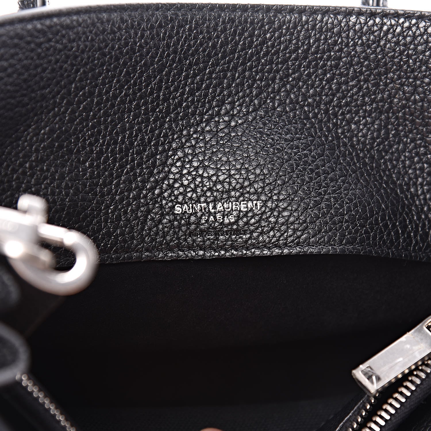Saint Laurent Grained Calfskin Baby Sac De Jour Souple Black 6 of 10