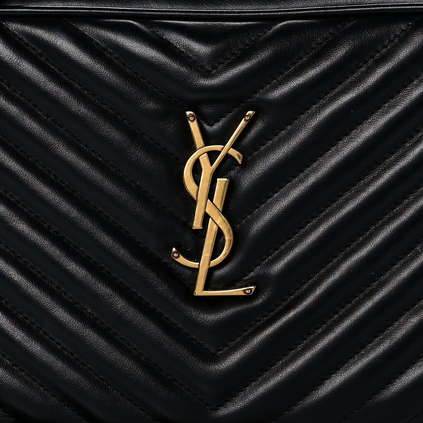 Calfskin Matelasse Monogram Lou Camera Bag Black