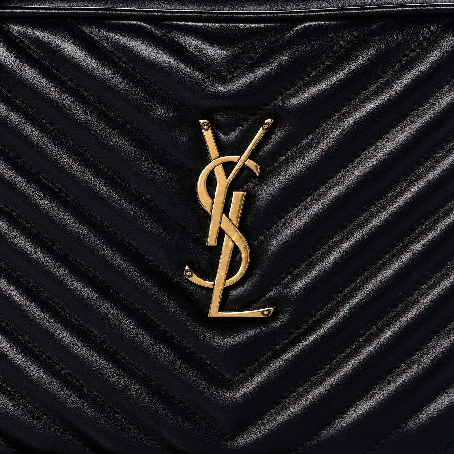 Saint Laurent Calfskin Matelasse Monogram Lou Camera Bag Black 14 of 21