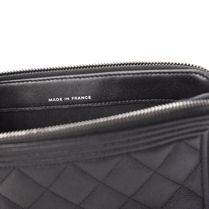 Chanel Caviar Quilted Small Boy Clutch With Chain Black 11 of 14