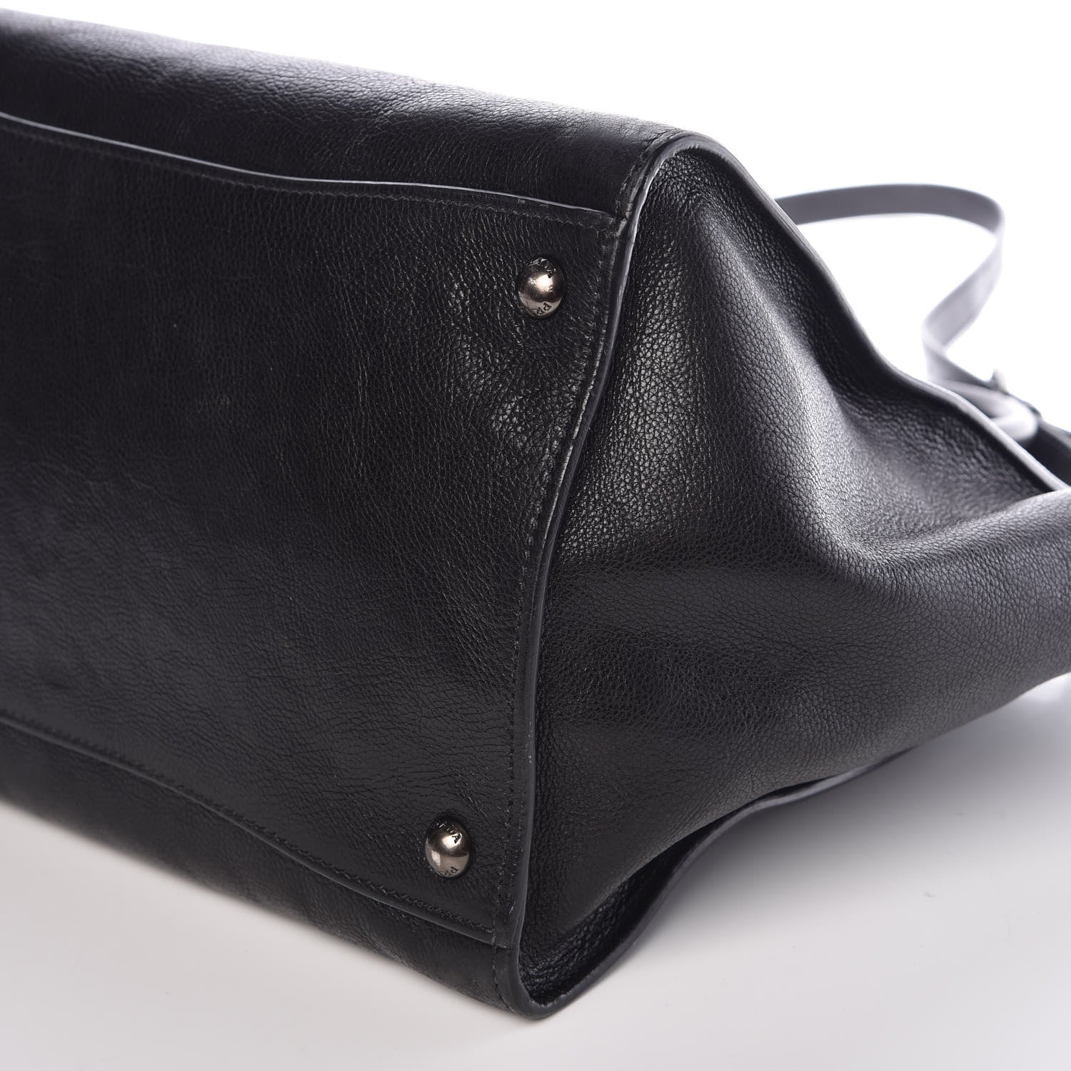 Prada Glace Calf Twin Pocket Tote Black 10 of 12