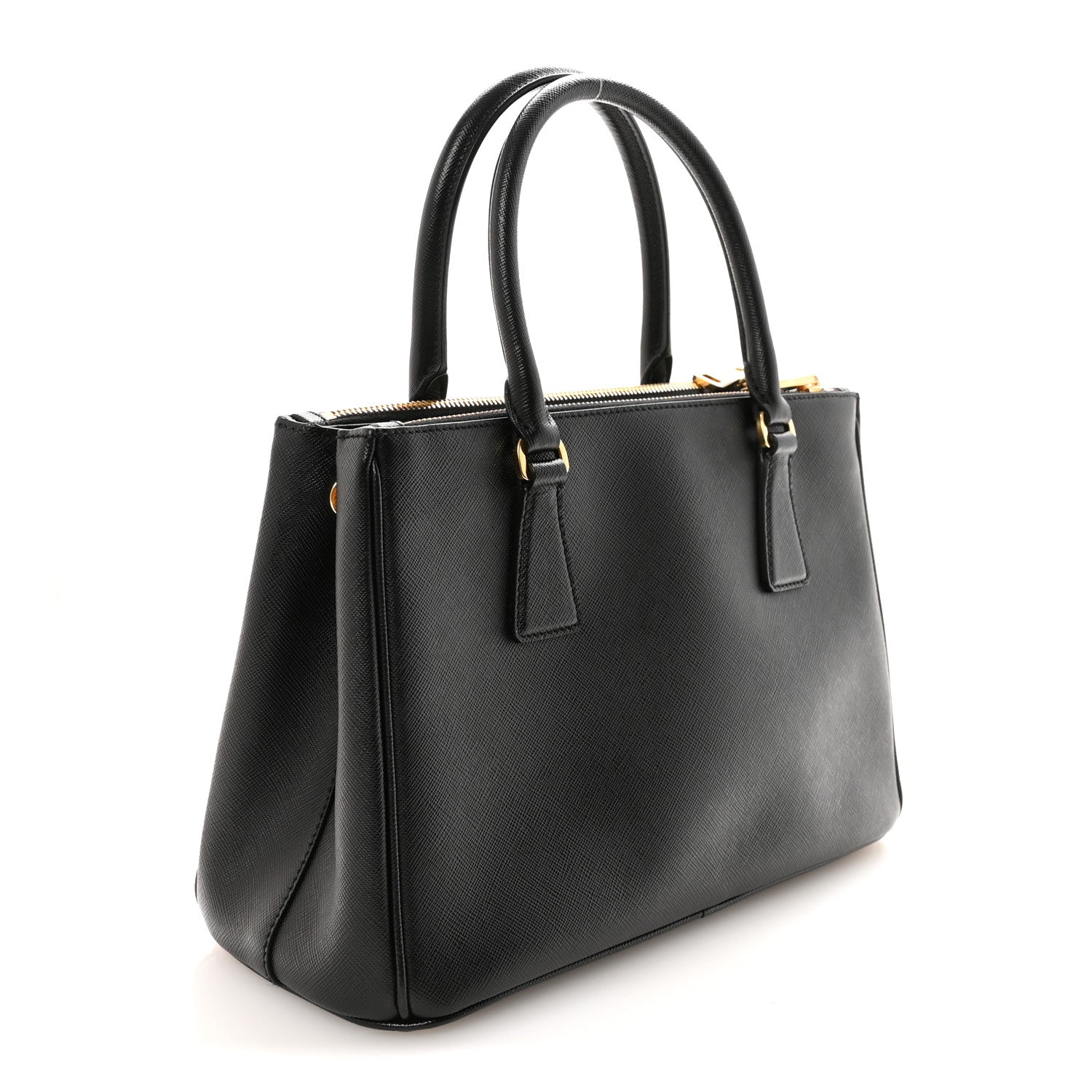 Prada Saffiano Small Galleria Double Zip Tote Black 3 of 9