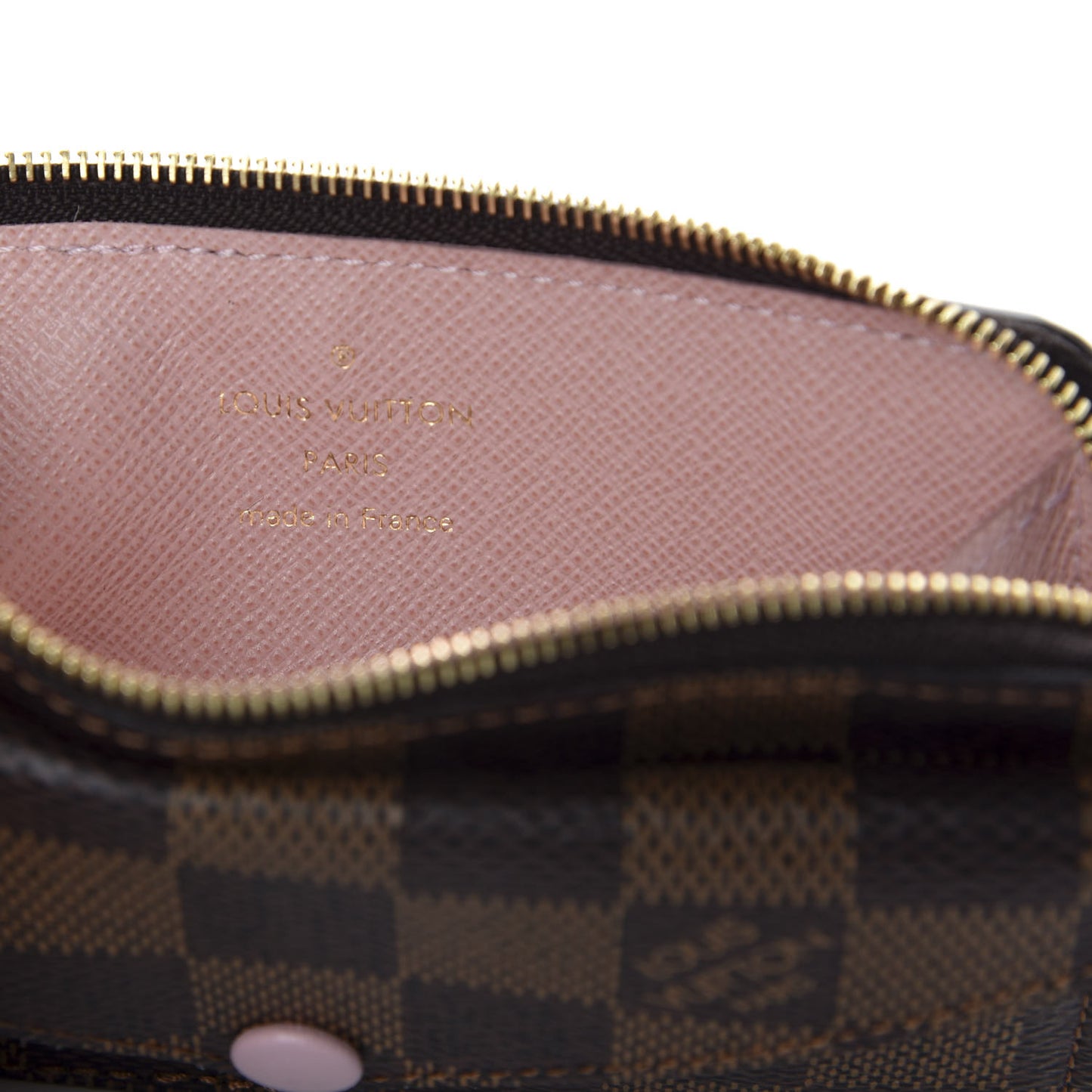 Damier Ebene Recto Verso Card Holder Rose Ballerine