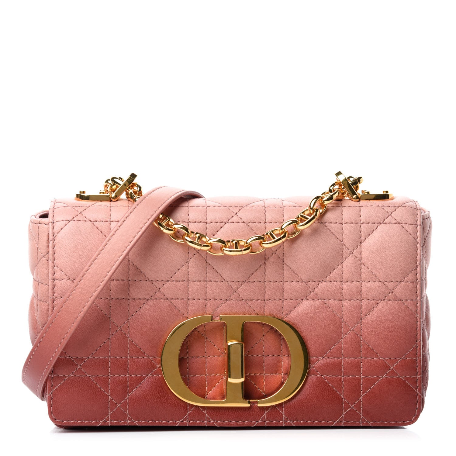 Christian Dior Lambskin Cannage Gradient Small Caro Bag Pink 1 of 9