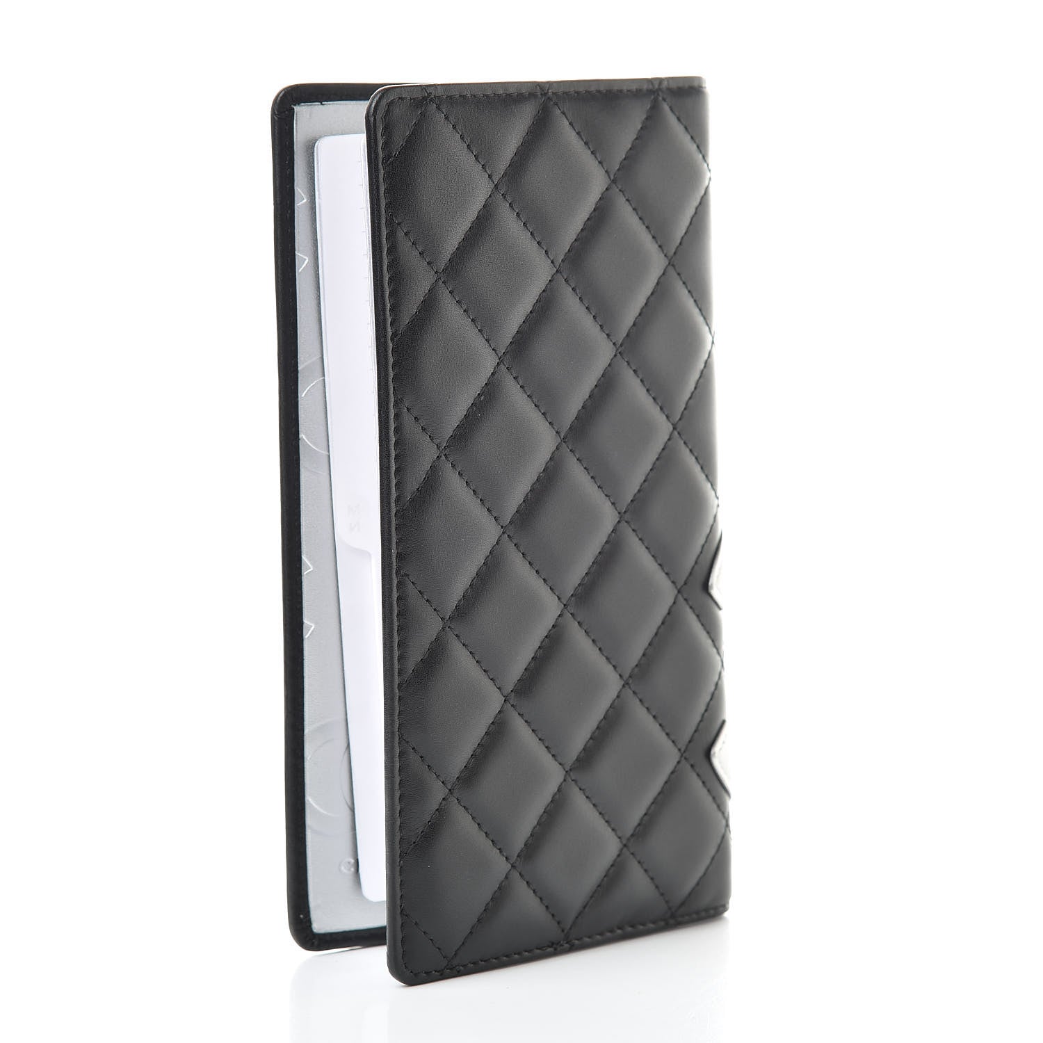 Chanel Calfskin Quilted Cambon Agenda Planner Black Silver 3 of 10