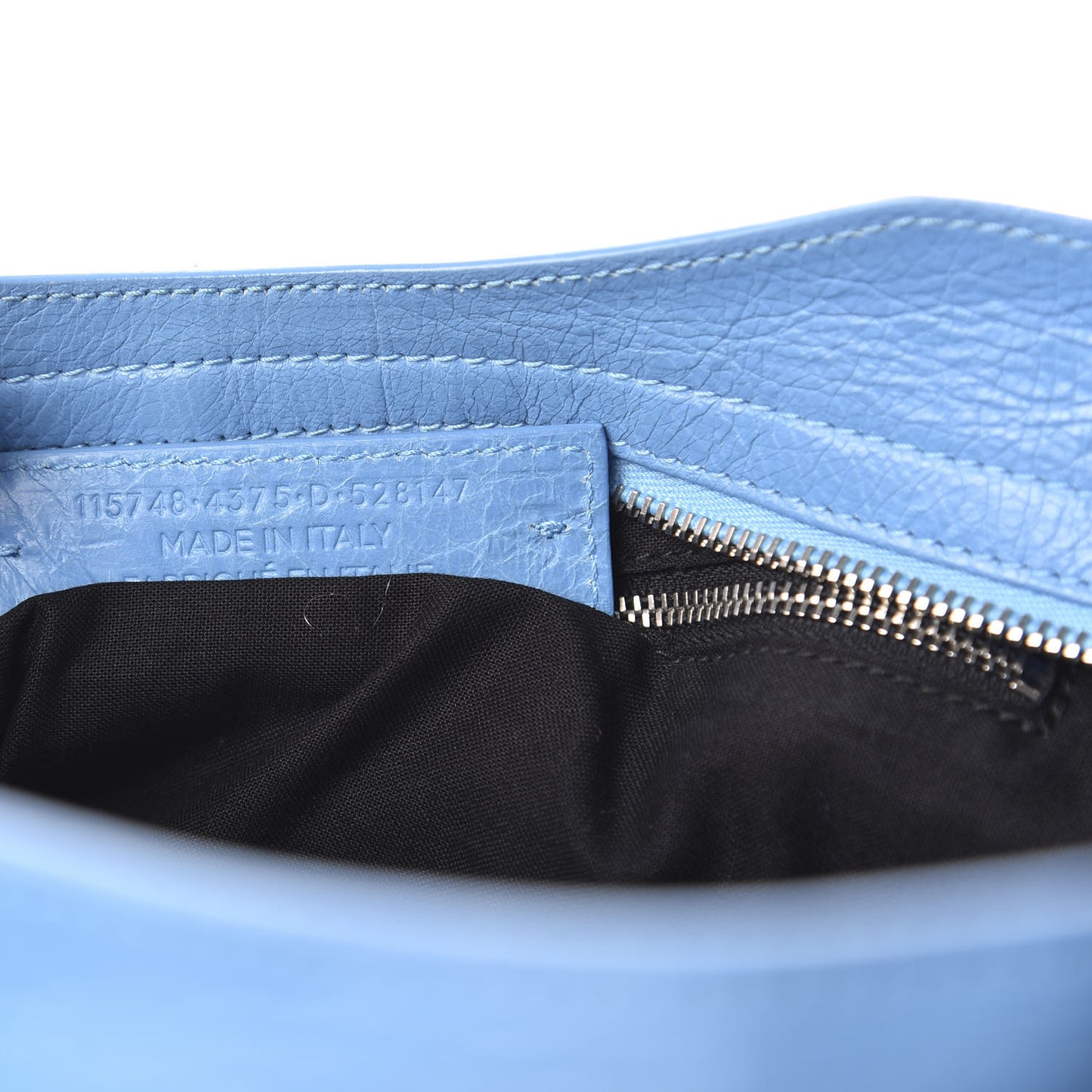 Agneau Classic Silver Hardware City Bleu Azur Clair