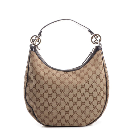 Gucci Monogram GG Twins Medium Hobo Dark Brown 1 of 7