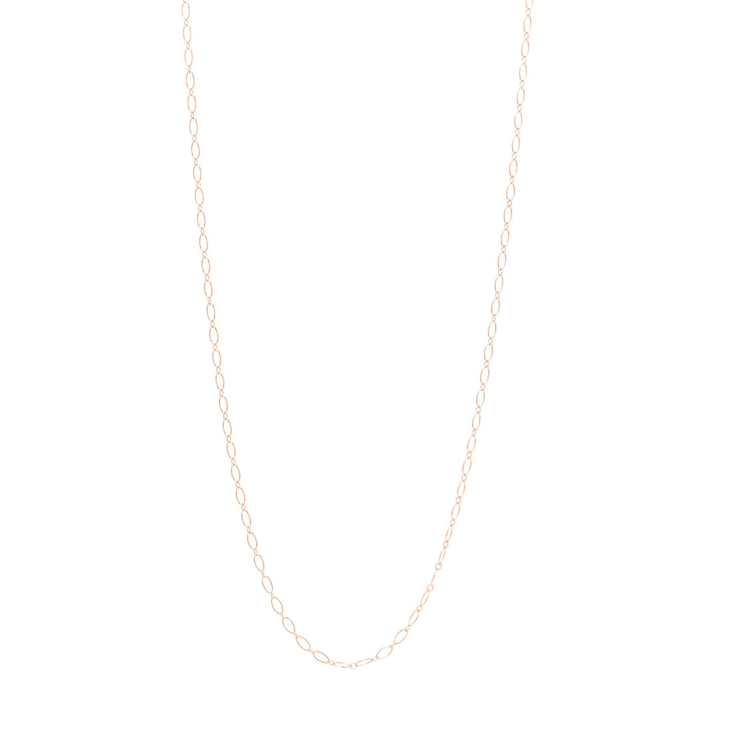 Tiffany 18K Rose Gold Oval Link Chain 24" 1 of 5