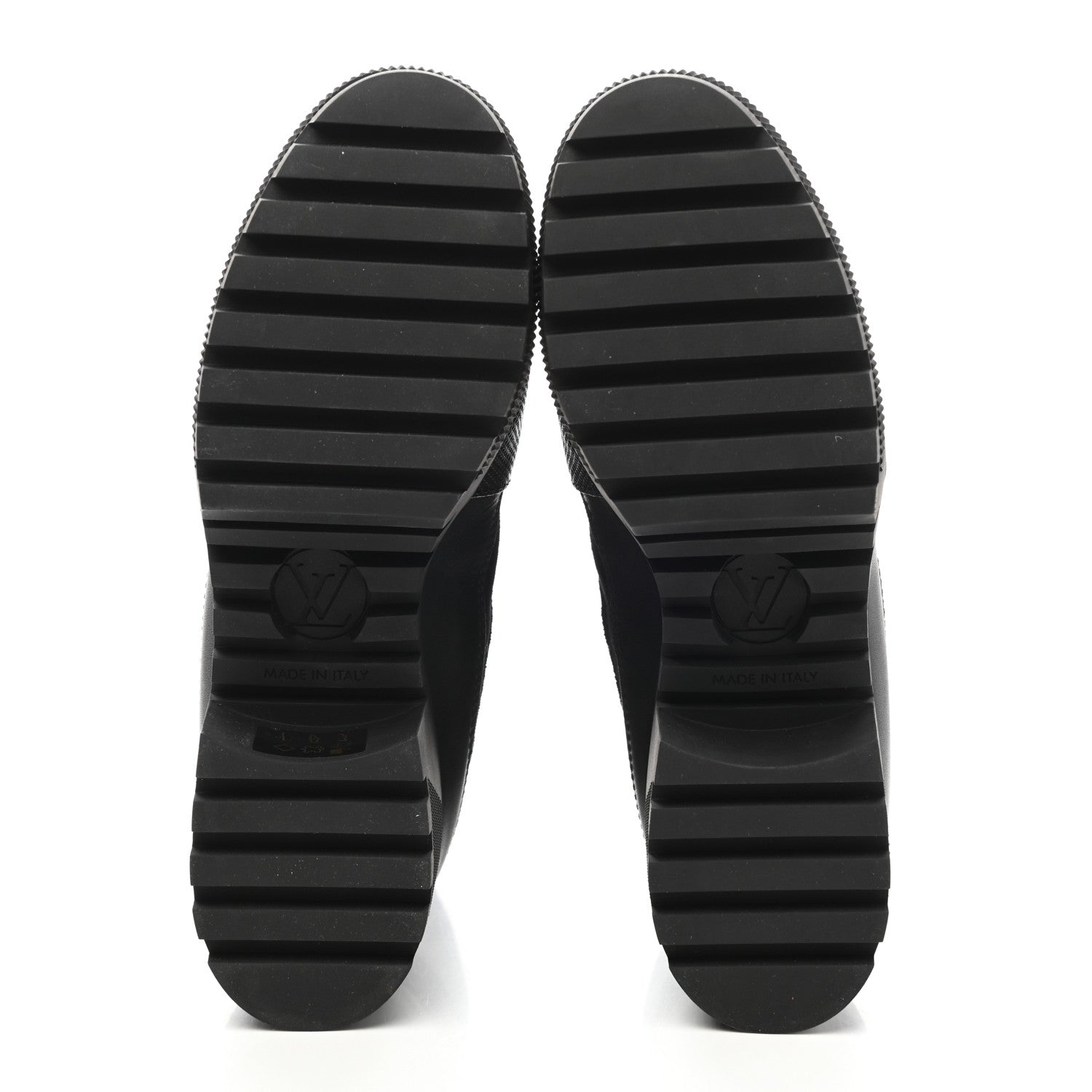 Louis Vuitton Velvet Calfskin Monogram Laureate Platform Desert Boots 38 Black White 5 of 8