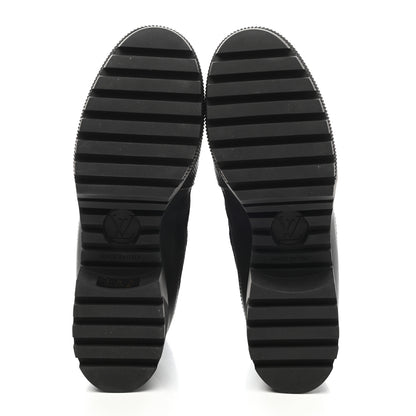 Louis Vuitton Velvet Calfskin Monogram Laureate Platform Desert Boots 38 Black White 5 of 8