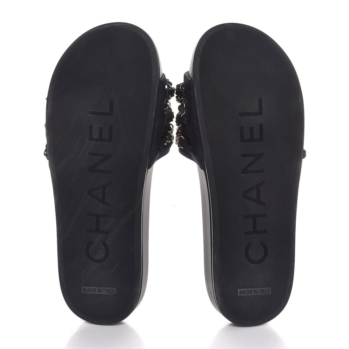 Nylon Chain Flat Sandals 38 Marine
