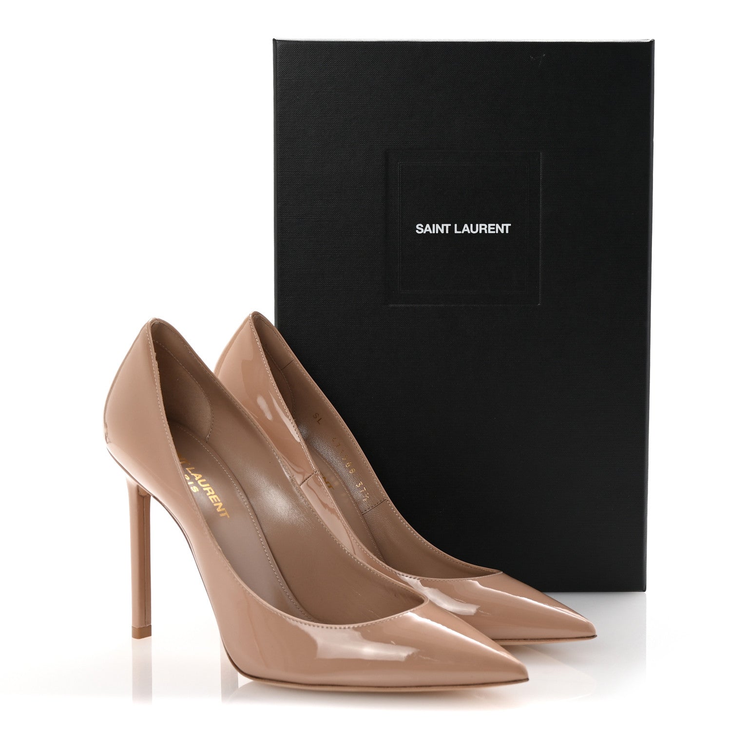 Saint Laurent Vernice Patent Anja 105 Pumps 37.5 Nude 10 of 10