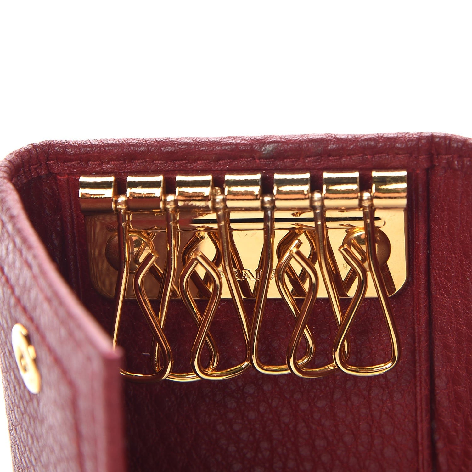 Prada Vitello Daino 6 Key Holder Rubino 6 of 9