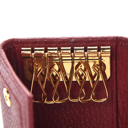 Prada Vitello Daino 6 Key Holder Rubino 6 of 9