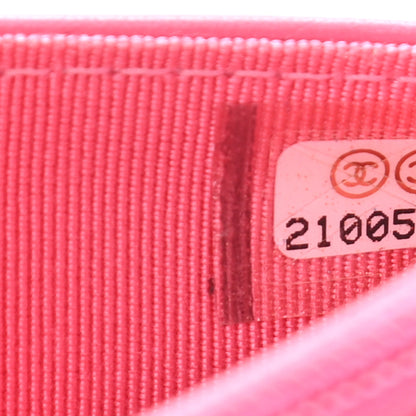 Chanel Faded Lambskin Quilted Zephyr Wallet on Chain WOC Dark Pink 10 of 14