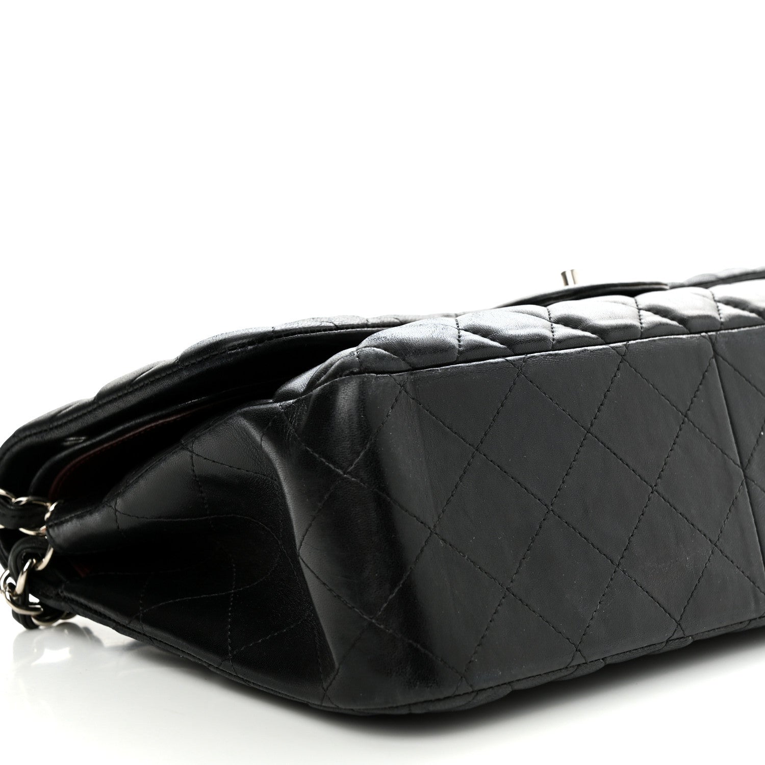 Chanel Lambskin Quilted Jumbo Double Flap Black 8 of 14