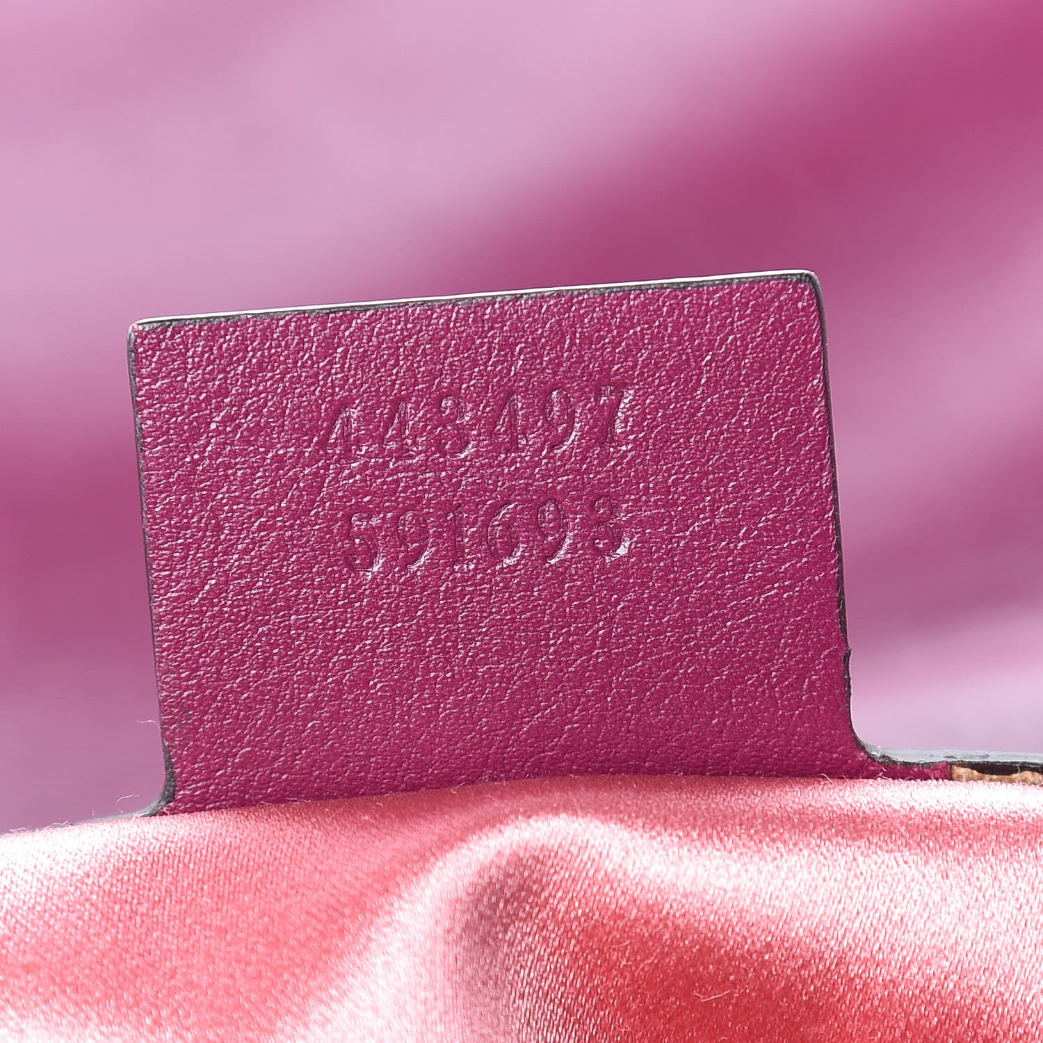 Gucci Velvet Matelasse Small GG Marmont Shoulder Bag Fuchsia Violet Cyclamen 9 of 10
