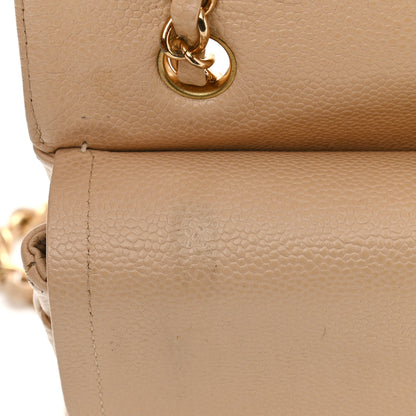 Chanel Caviar Quilted Medium Double Flap Beige Clair 13 of 14