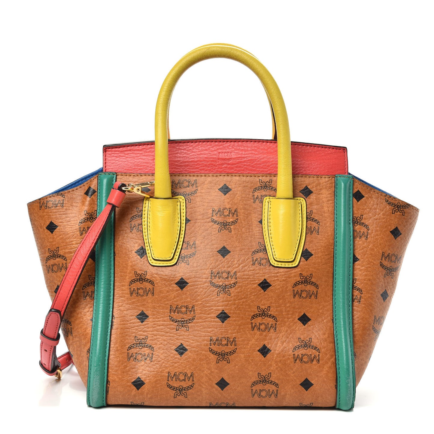 Visetos Small Kathy Tote Cognac Multicolor