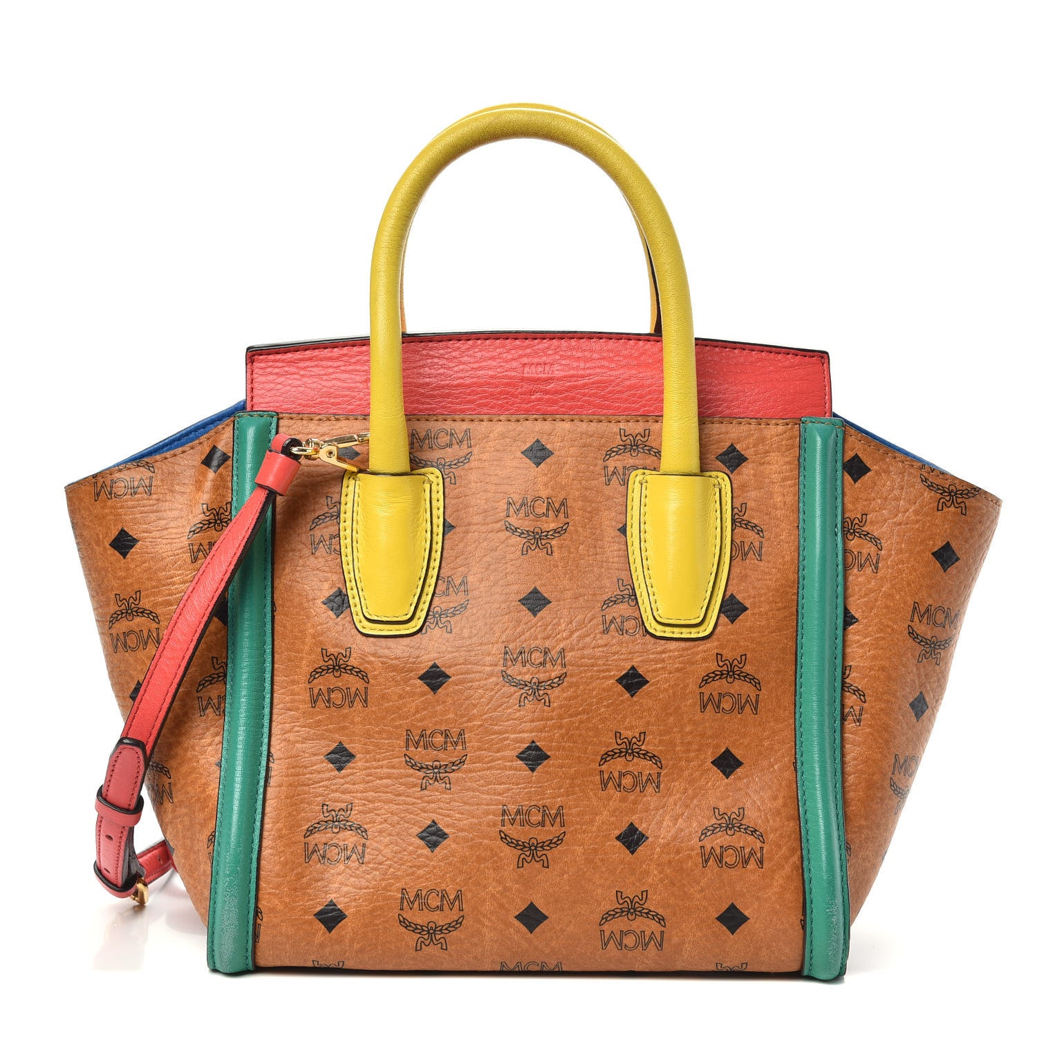 MCM Visetos Small Kathy Tote Cognac Multicolor 1 of 16