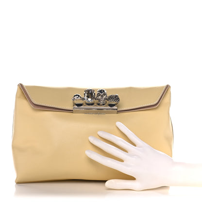 Alexander McQueen Nappa Skull Four Ring Clutch Yellow 2 of 14