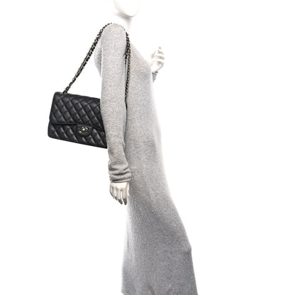Chanel Caviar Quilted Jumbo Double Flap Black 2 of 11