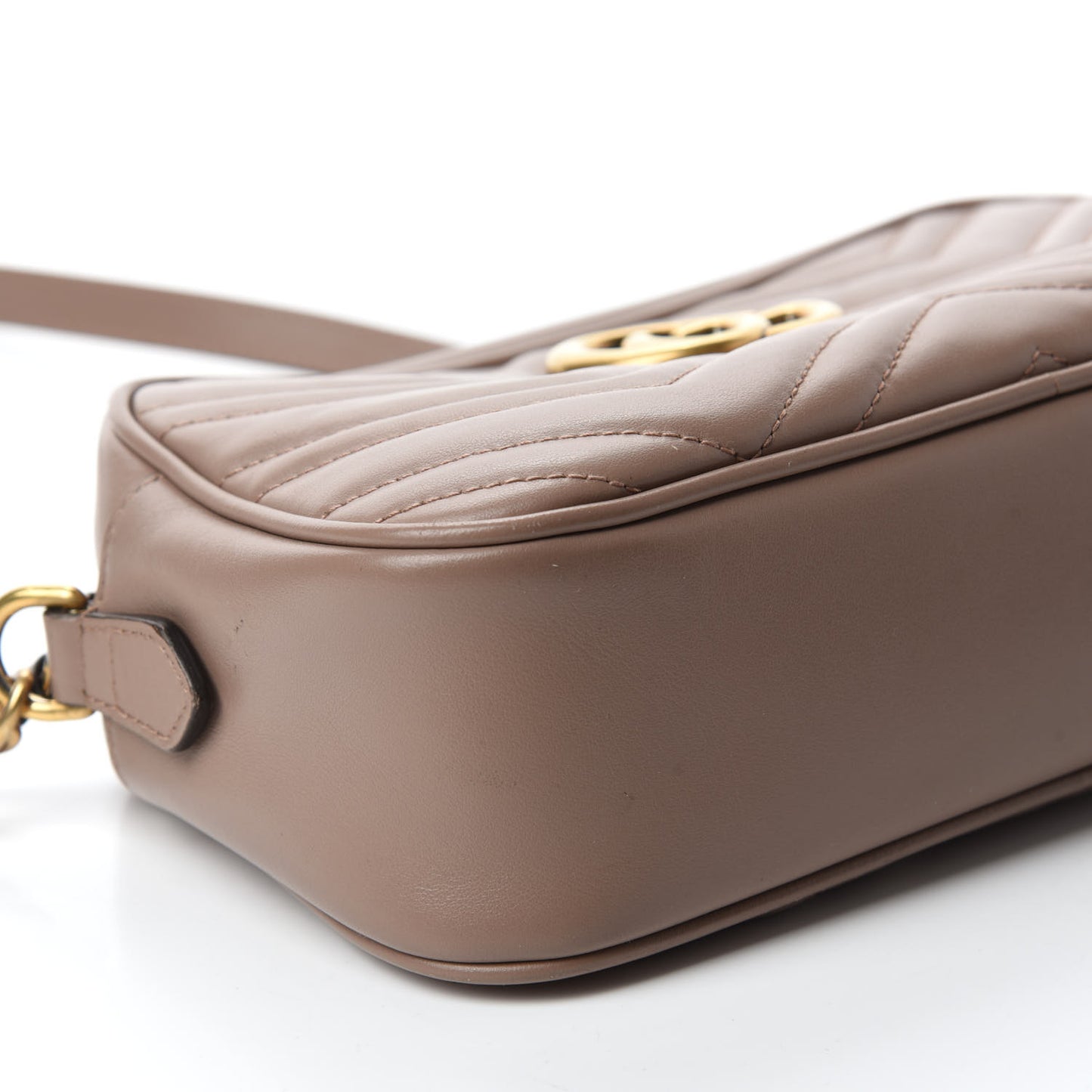 Calfskin Matelasse Small GG Marmont Chain Shoulder Bag Porcelain Rose