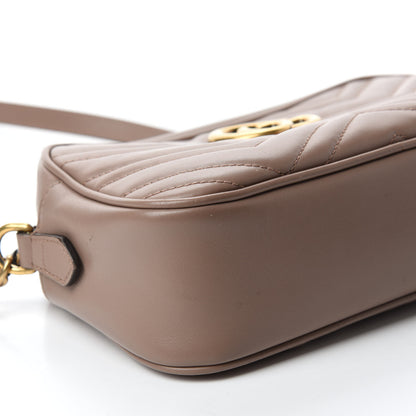 Gucci Calfskin Matelasse Small GG Marmont Chain Shoulder Bag Porcelain Rose 6 of 13