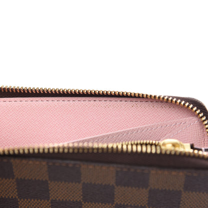 Louis Vuitton Damier Ebene Clemence Wallet Rose Ballerine 9 of 9