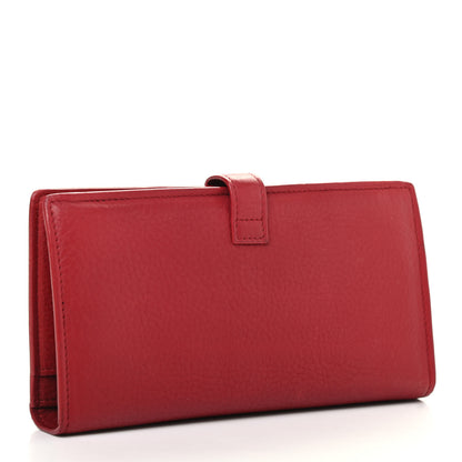 Chanel Calfskin CC Yen Wallet Red 3 of 9