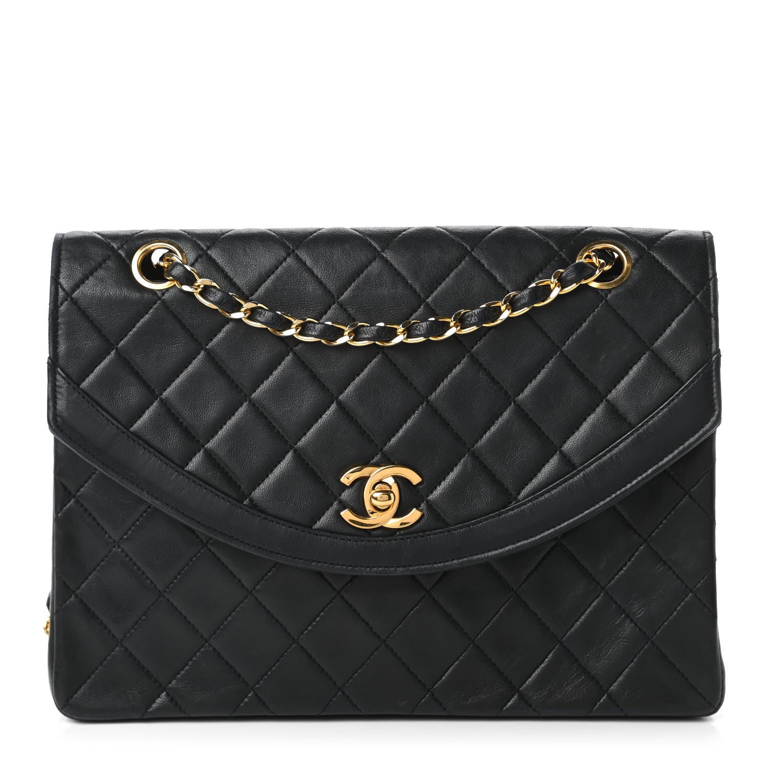Chanel Lambskin Quilted Small Single Flap Black 1 of 11