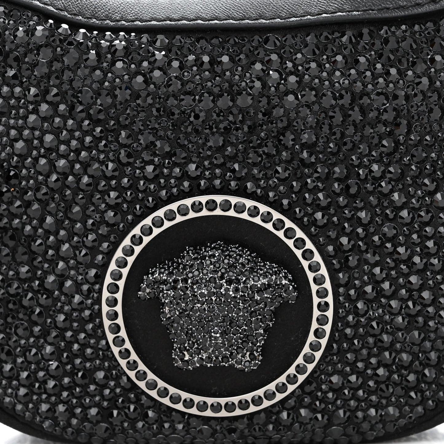 Crystal Repeat Mini Hobo Black