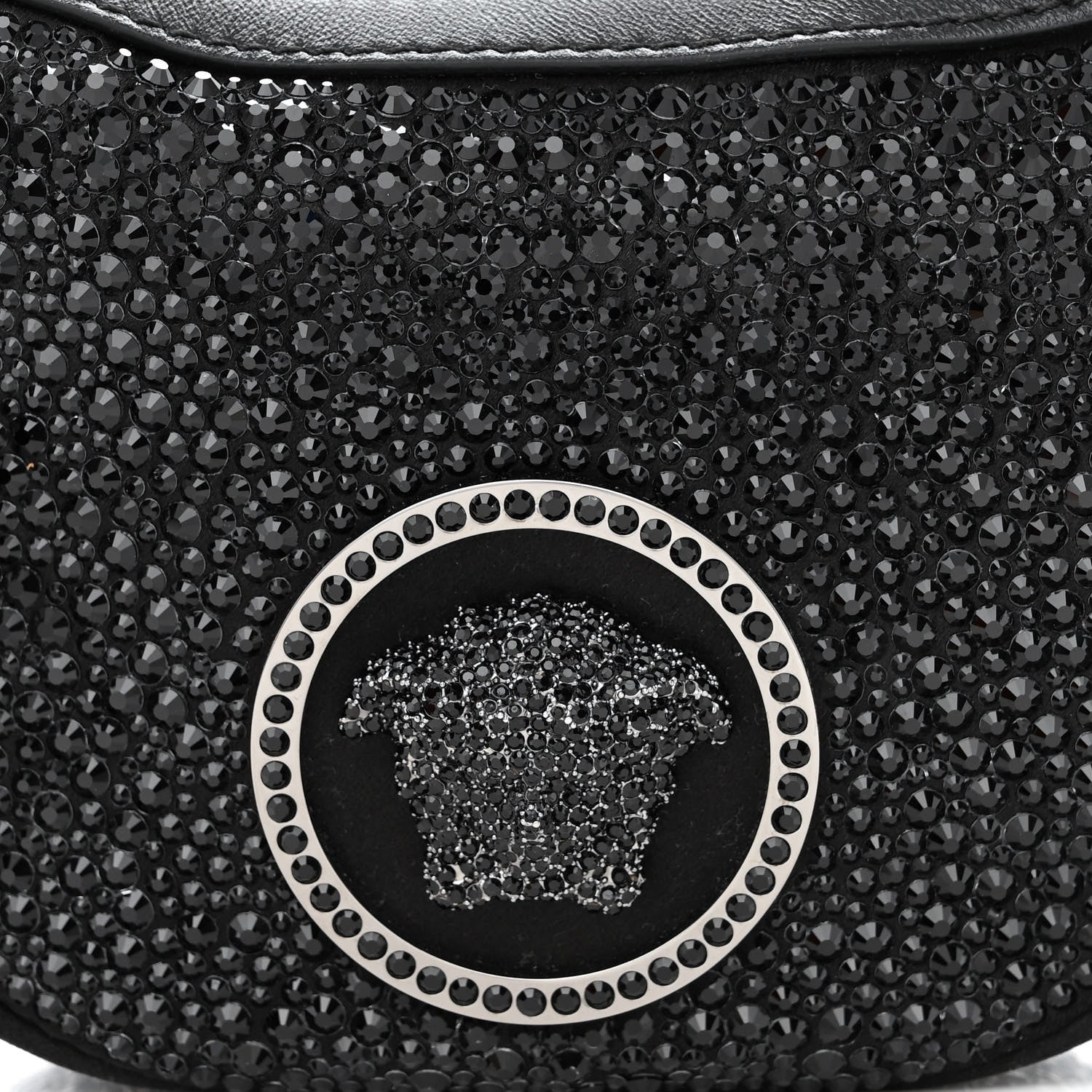 Versace Crystal Repeat Mini Hobo Black 8 of 10