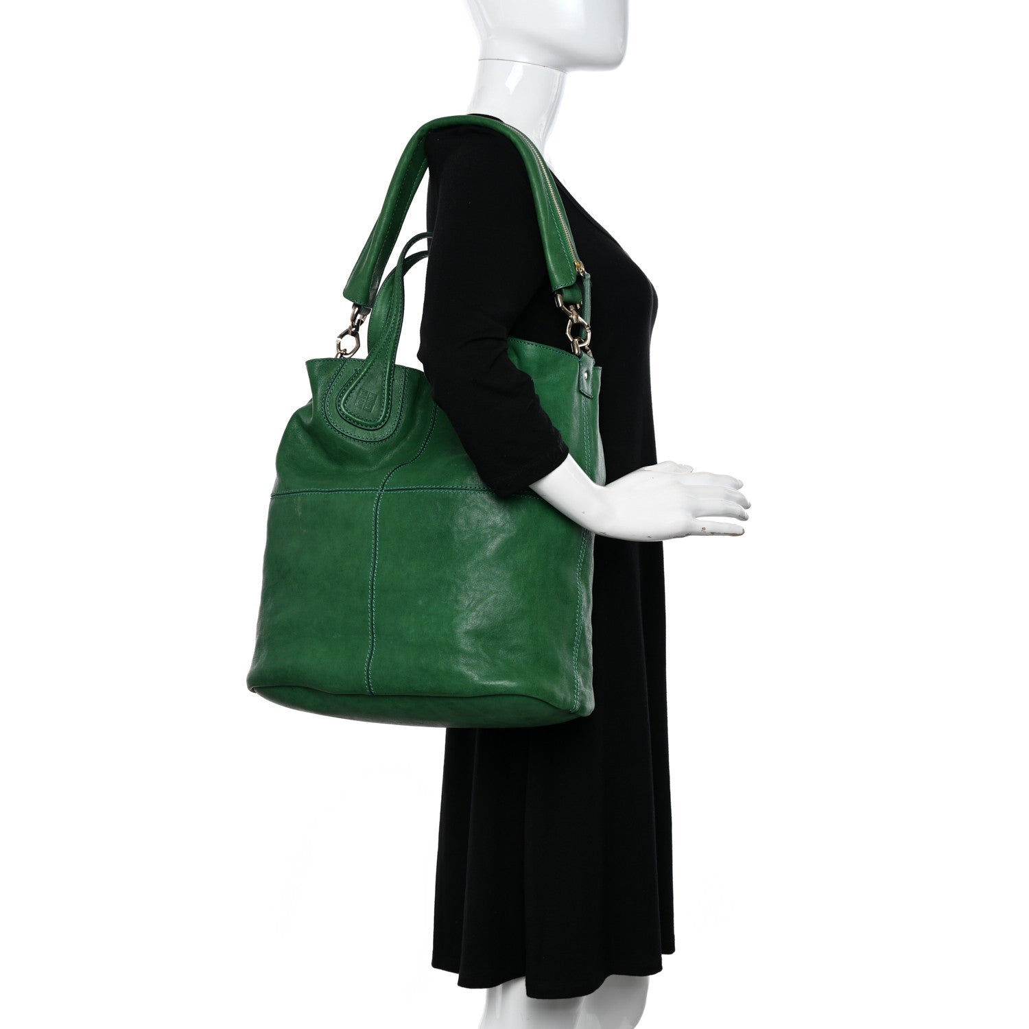 Givenchy Lambskin North South Nightingale Emerald 2 of 12