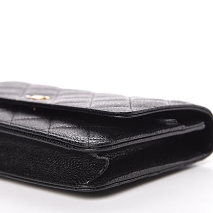 Chanel Caviar Quilted Wallet On Chain WOC Black 6 of 12