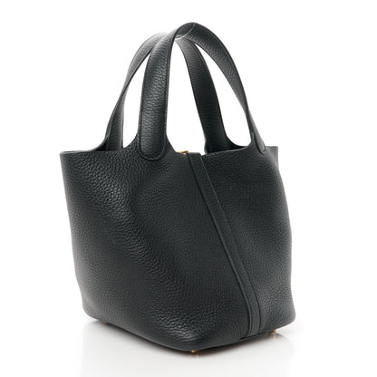 Hermes Taurillon Clemence Picotin Lock 18 PM Black 3 of 11
