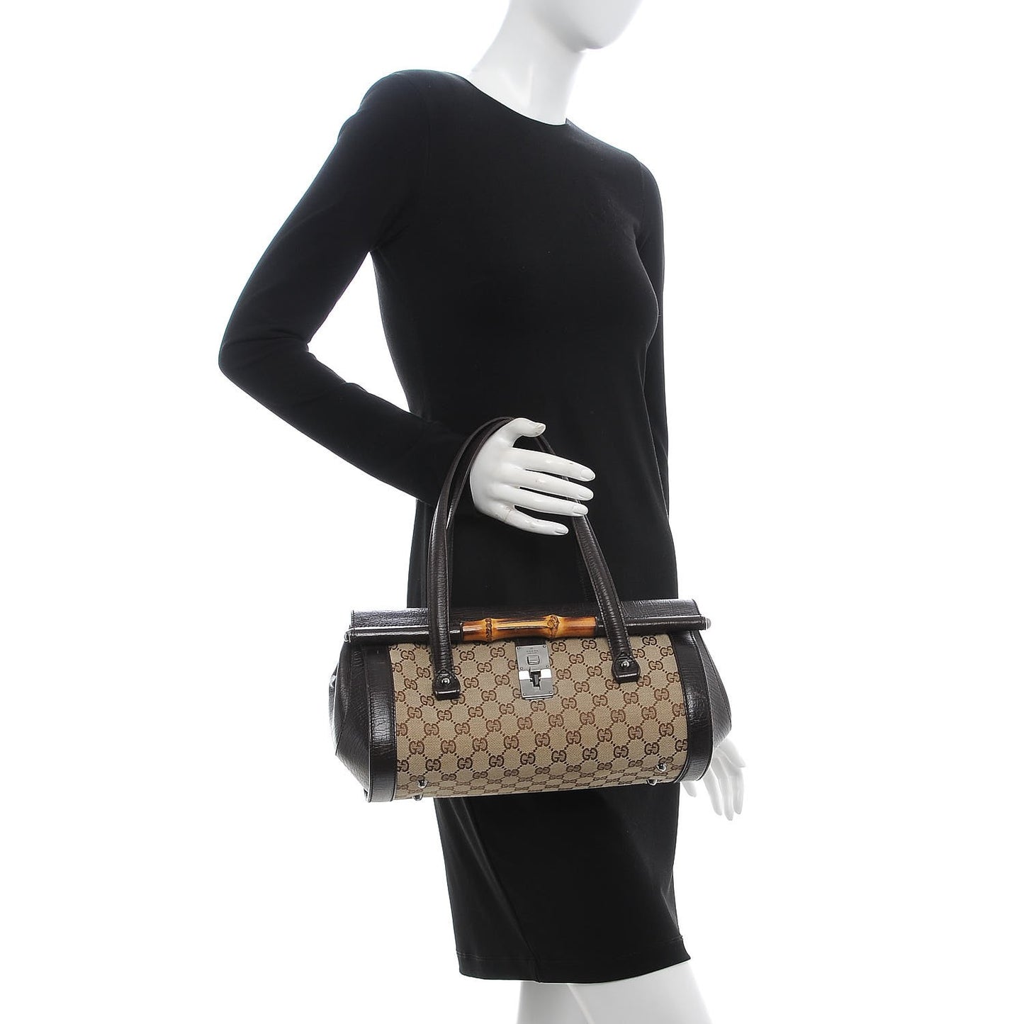 Monogram Bamboo Bullet Handbag Brown