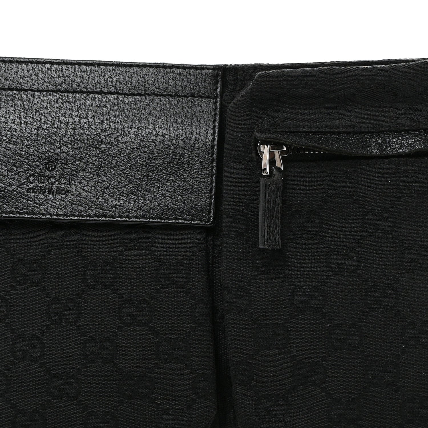 Gucci GG Monogram Double Pocket Belt Bag Black 10 of 14