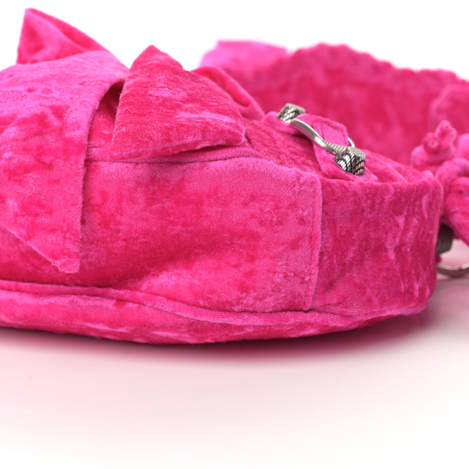 Balenciaga Crushed Velvet Le Cagole Shoulder Bag XS Orchid 10 of 11