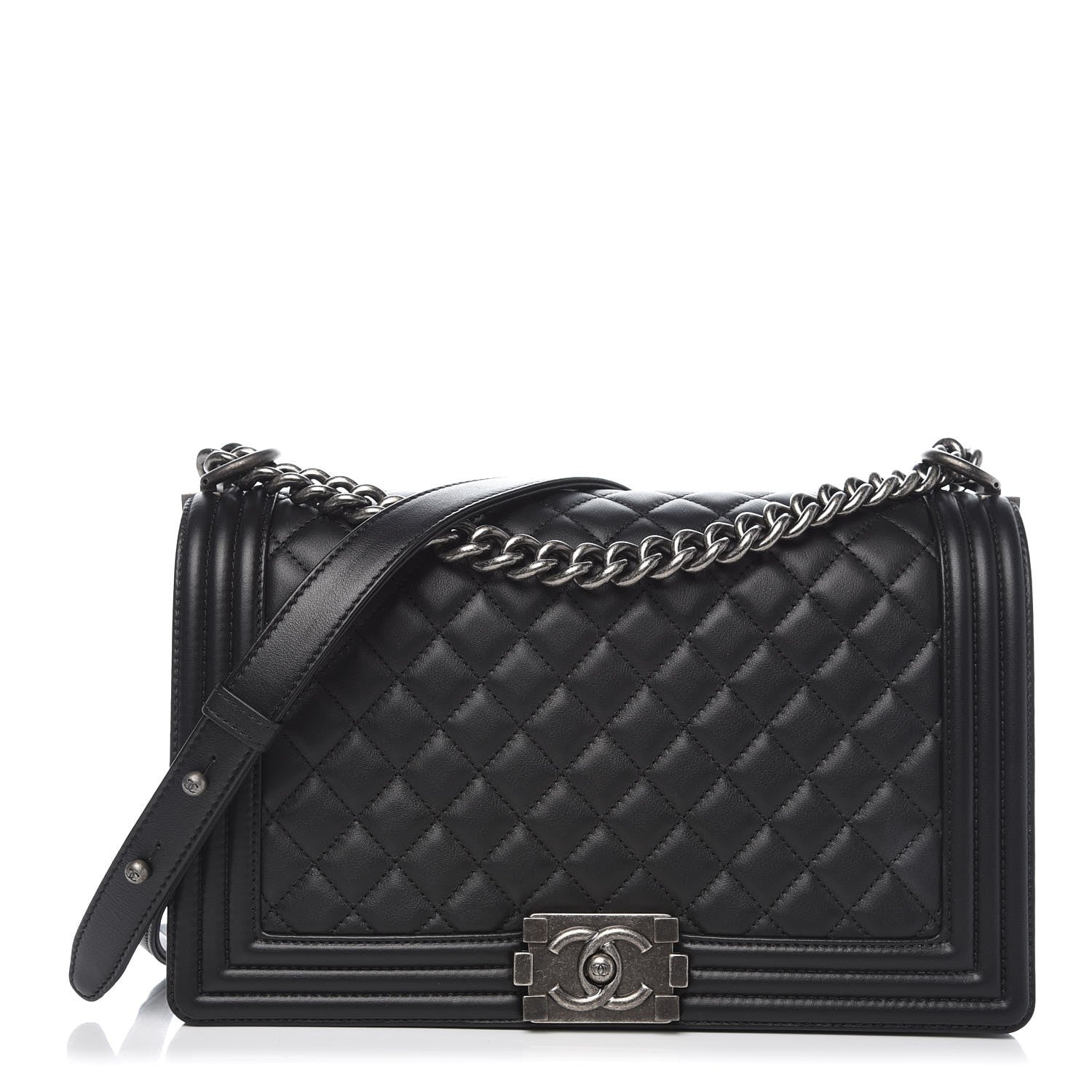 Chanel Calfskin Quilted New Medium Boy Flap Black 1 of 8
