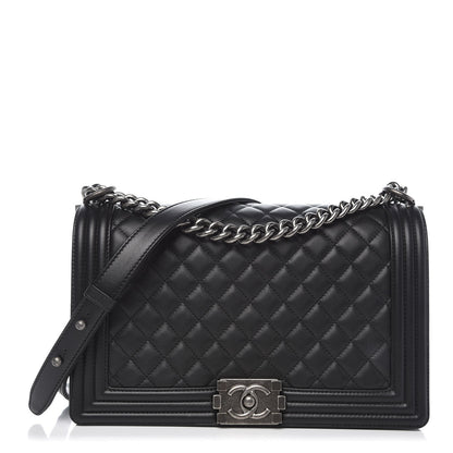 Chanel Calfskin Quilted New Medium Boy Flap Black 1 of 8