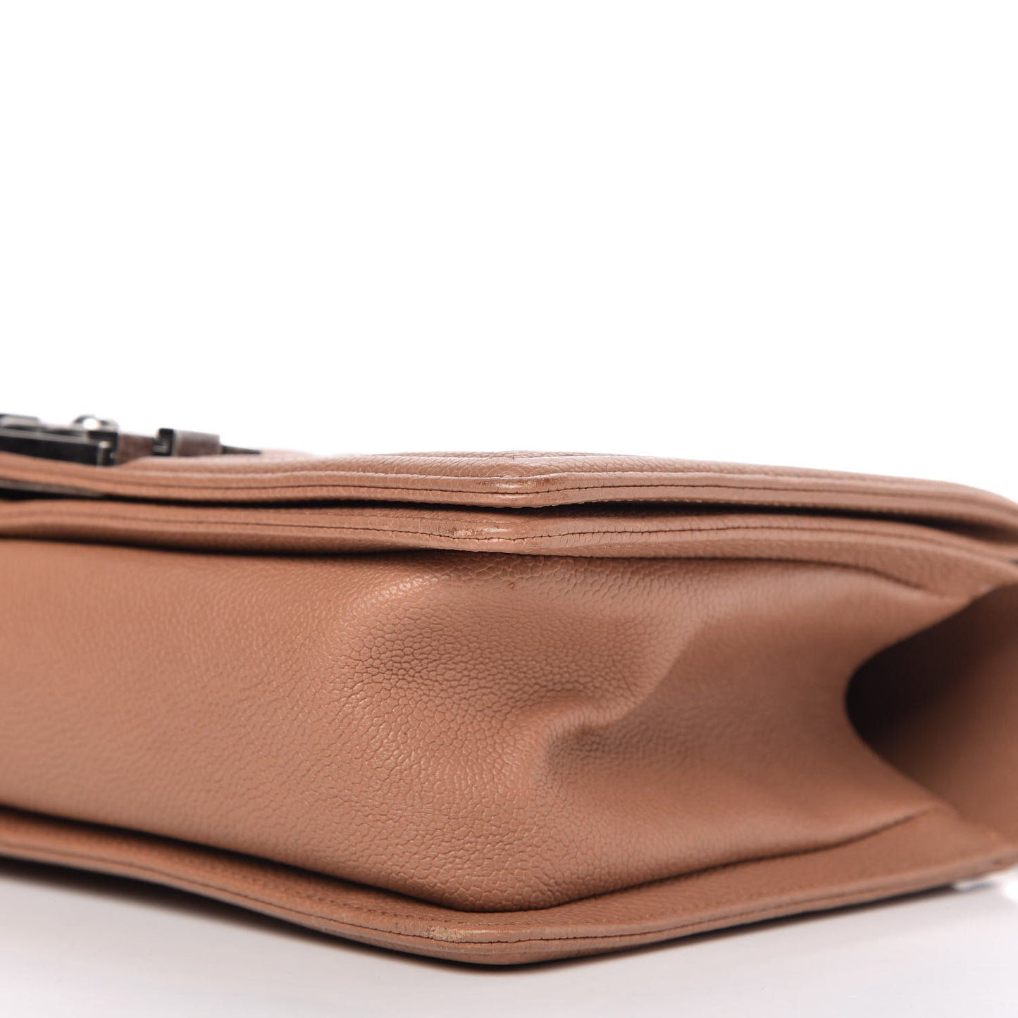 Caviar Quilted Medium Boy Flap Camel