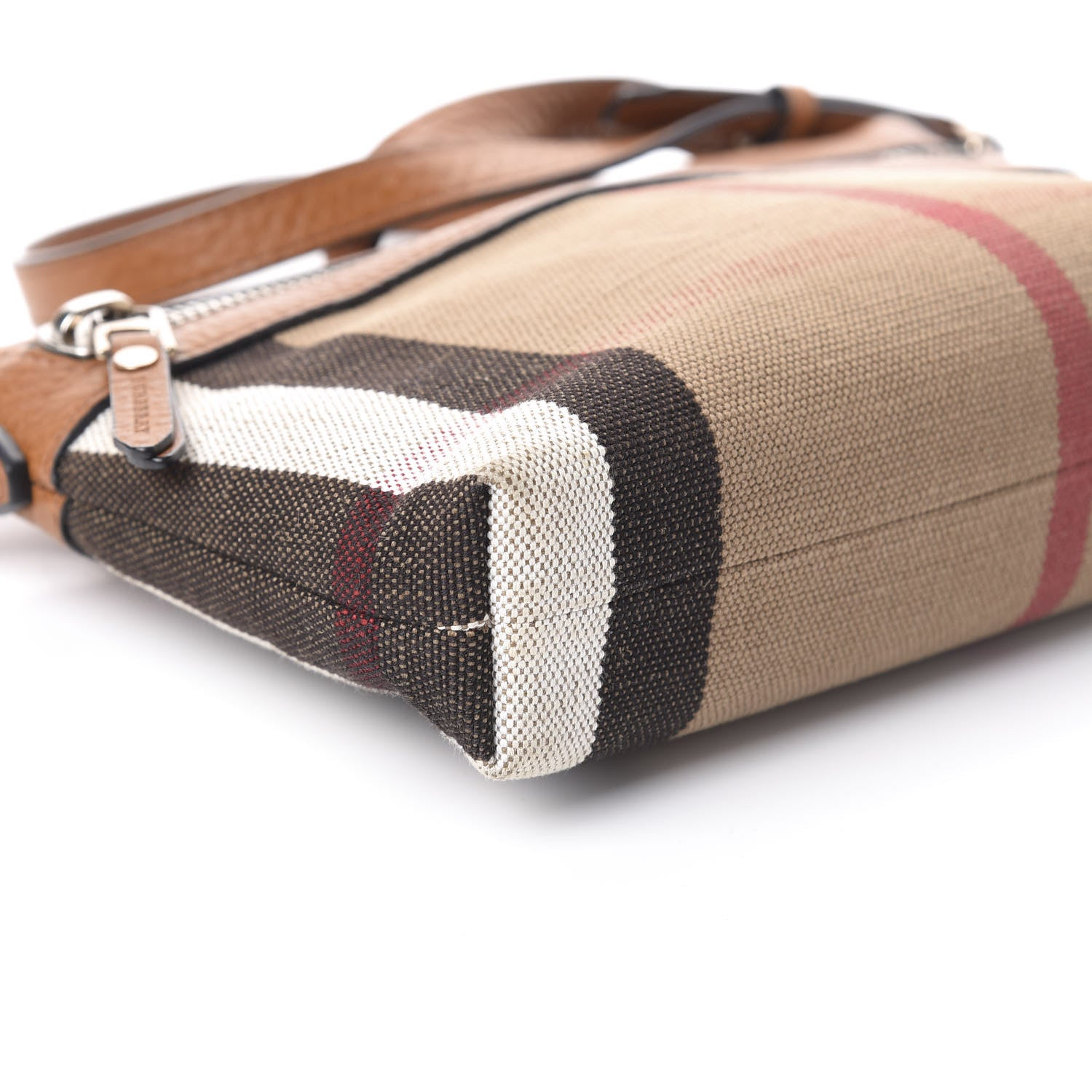 Burberry Mega Check Small Farley Crossbody Clutch Bag Saddle Brown 8 of 9
