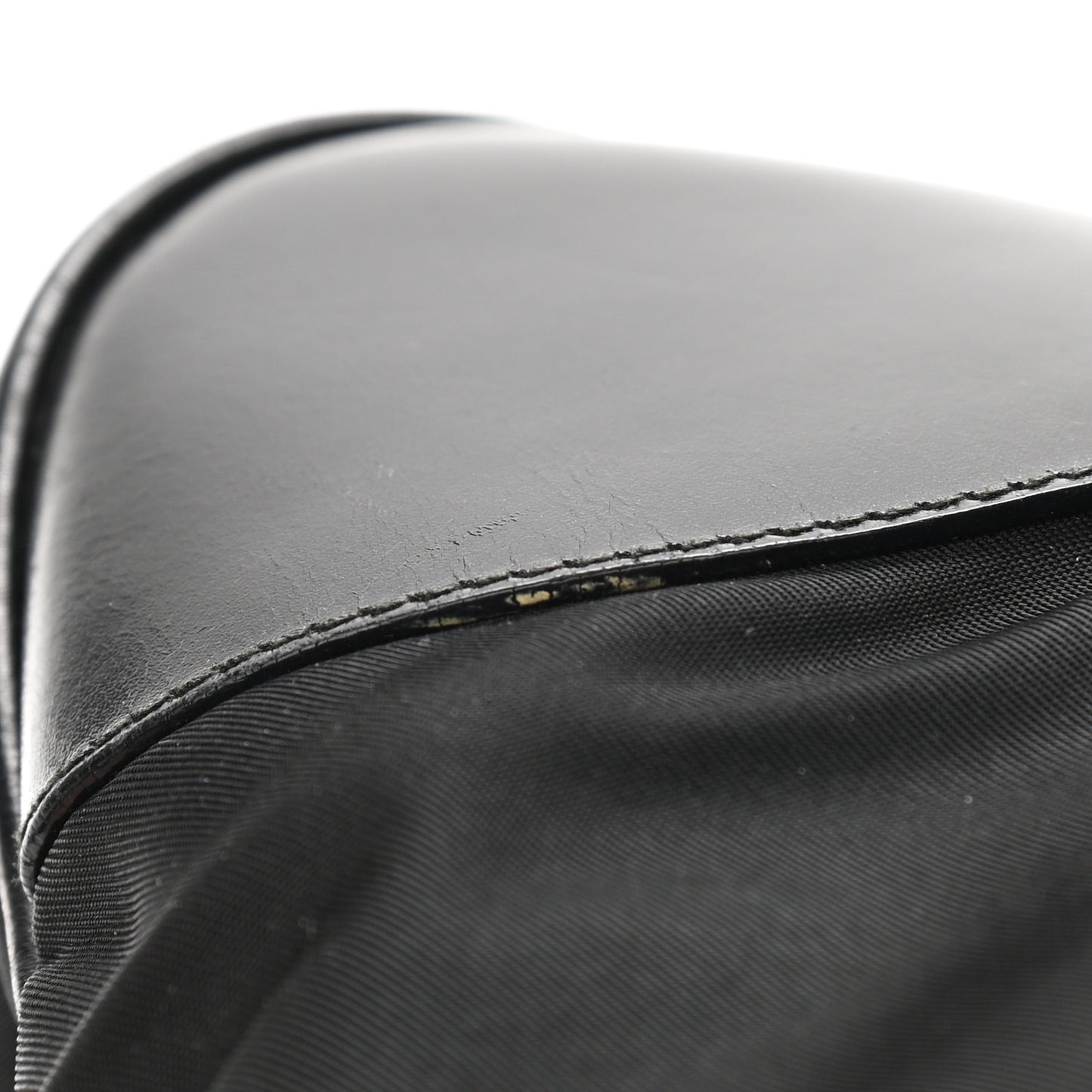 Tessuto Nylon Soft Calf Shoulder Bag Black