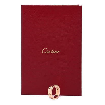 Cartier 18K Pink Gold 3 Diamond 5.5mm LOVE Ring 49 4.75 5 of 5