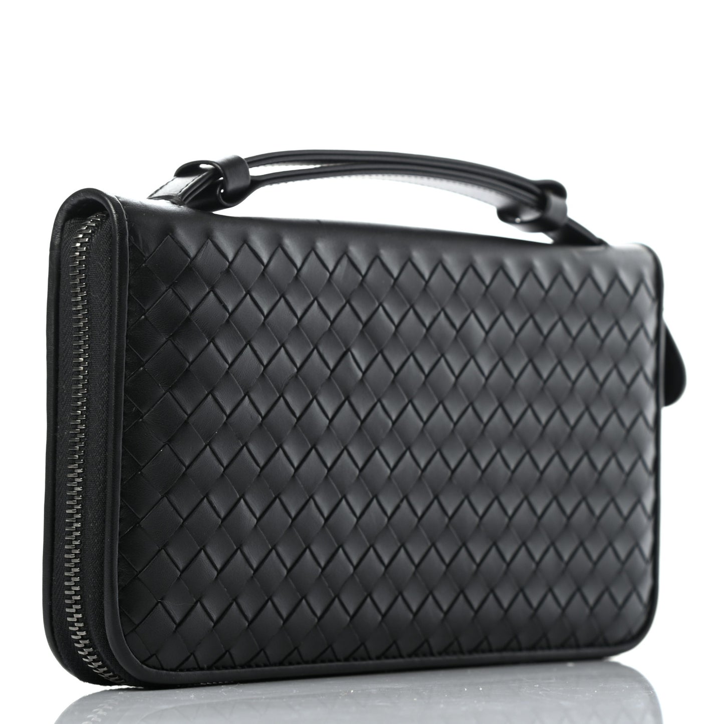 Nappa Intrecciato Travel Organizer Wallet Black