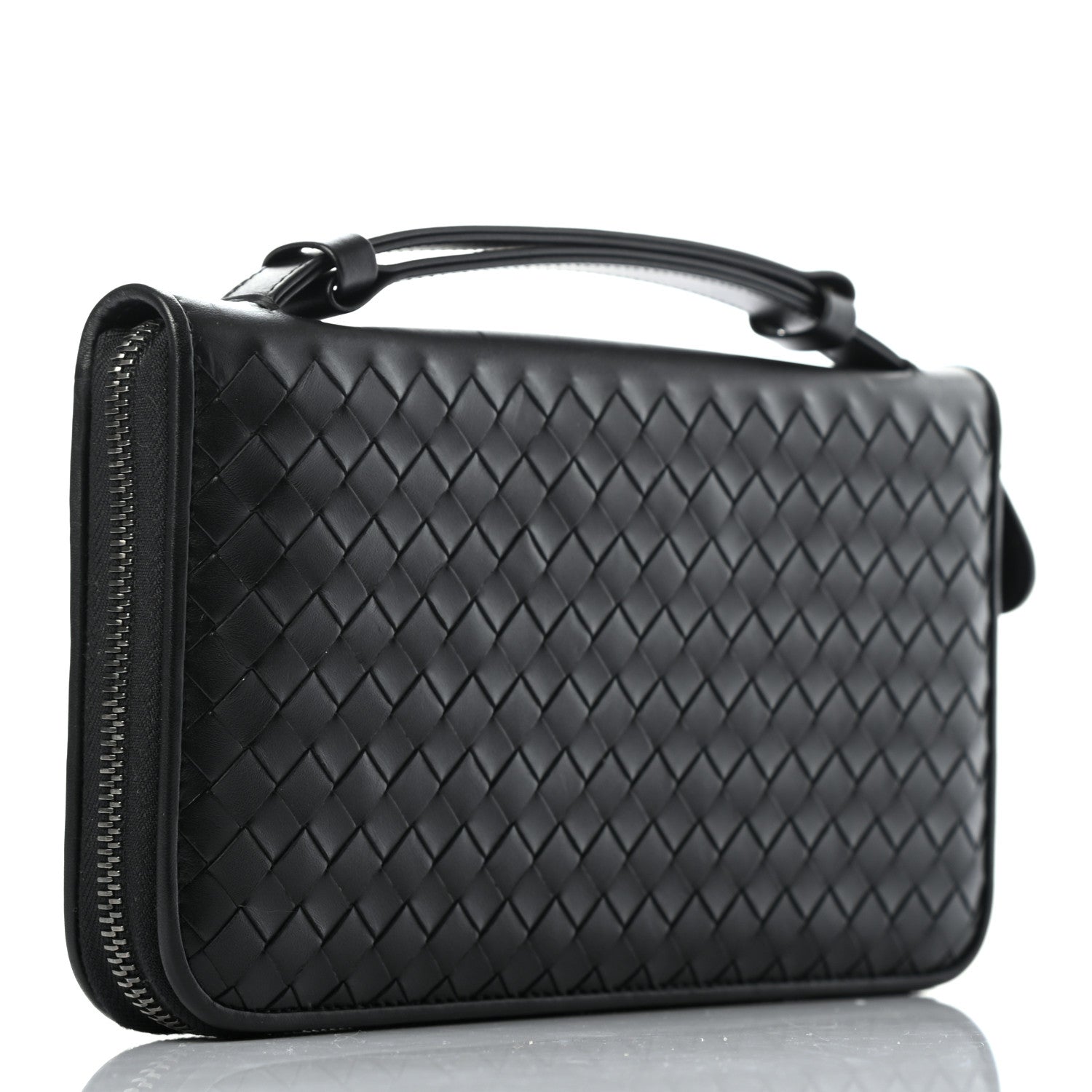 Bottega Veneta Nappa Intrecciato Travel Organizer Wallet Black 4 of 9